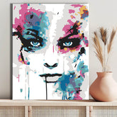 Painting by Numbers Woman Portrait Watercolor Effect